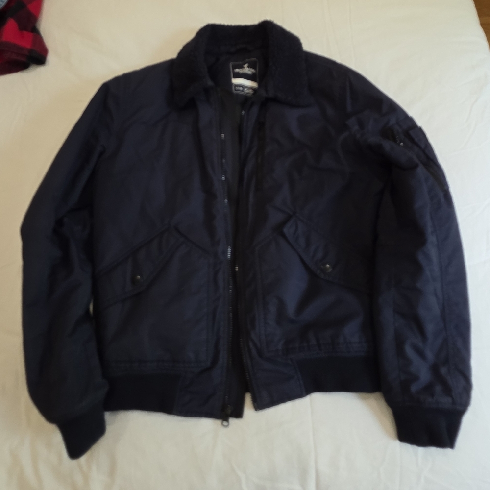 American Eagle Outfitters Navy Bomber Jacket